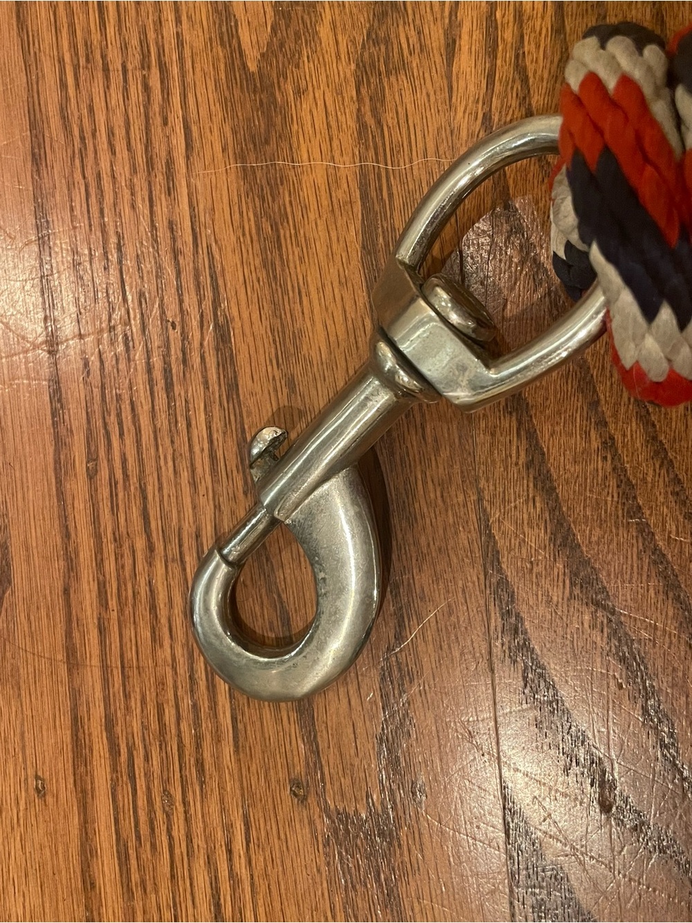 Red and Navy Lead Rope - Picture 3 of 3